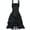 Black Renaissance Dress Women, variant on Pirate Corset Dress Women Sleeveless Ruched Layered Dress Wide Thick Strap Tank Top Midi Dresses Steampunk Goth Clothes