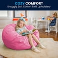 thumbnail image 3 of Oversized Solid Light Pink Bean Bag Chair, 3 of 9