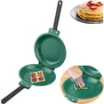 thumbnail image 2 of Cooking Utensils Product Title Flip Pancake Pan for Breakfast Pan Flipmaster Nonstick Griddle Pan Omelette Pancake Maker Kitchen Gadget for Even Cooking, 2 of 6
