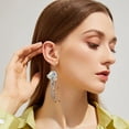 thumbnail image 3 of Earrings For Women Clear Resin Dangling Drop Earrings Handmade Boho Transparent Fringe Statement Jewelry, 3 of 4