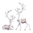 thumbnail image 2 of veasfak Statue de Renne Européen, Figurine de Cerf Collectionnable en Résine Option 3-Blanc, 2 of 7