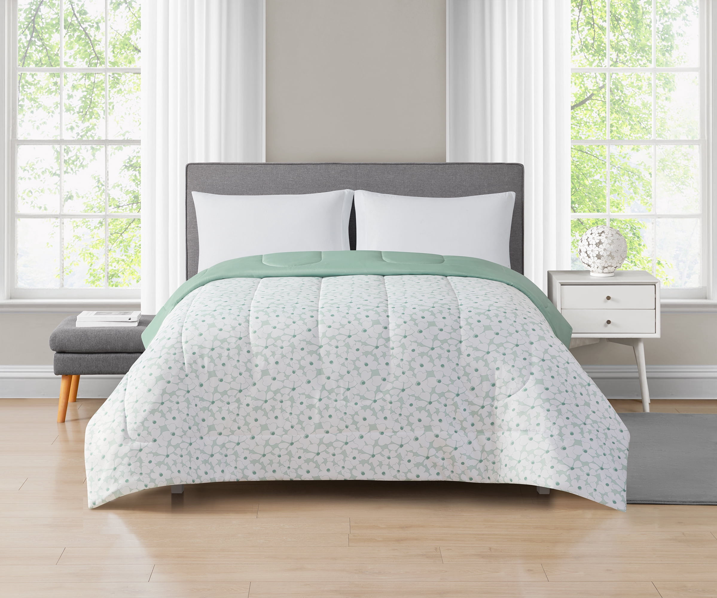Mainstays Couette Fleuri Reversible Double
