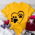thumbnail image 2 of Plebaso T-Shirts pour Femmes à Imprimé Cœur, Col Rond, Coupe Ample, T-Shirts Décontractés à Manches Courtes, T-Shirts Graphiques pour Femmes, 2 of 4