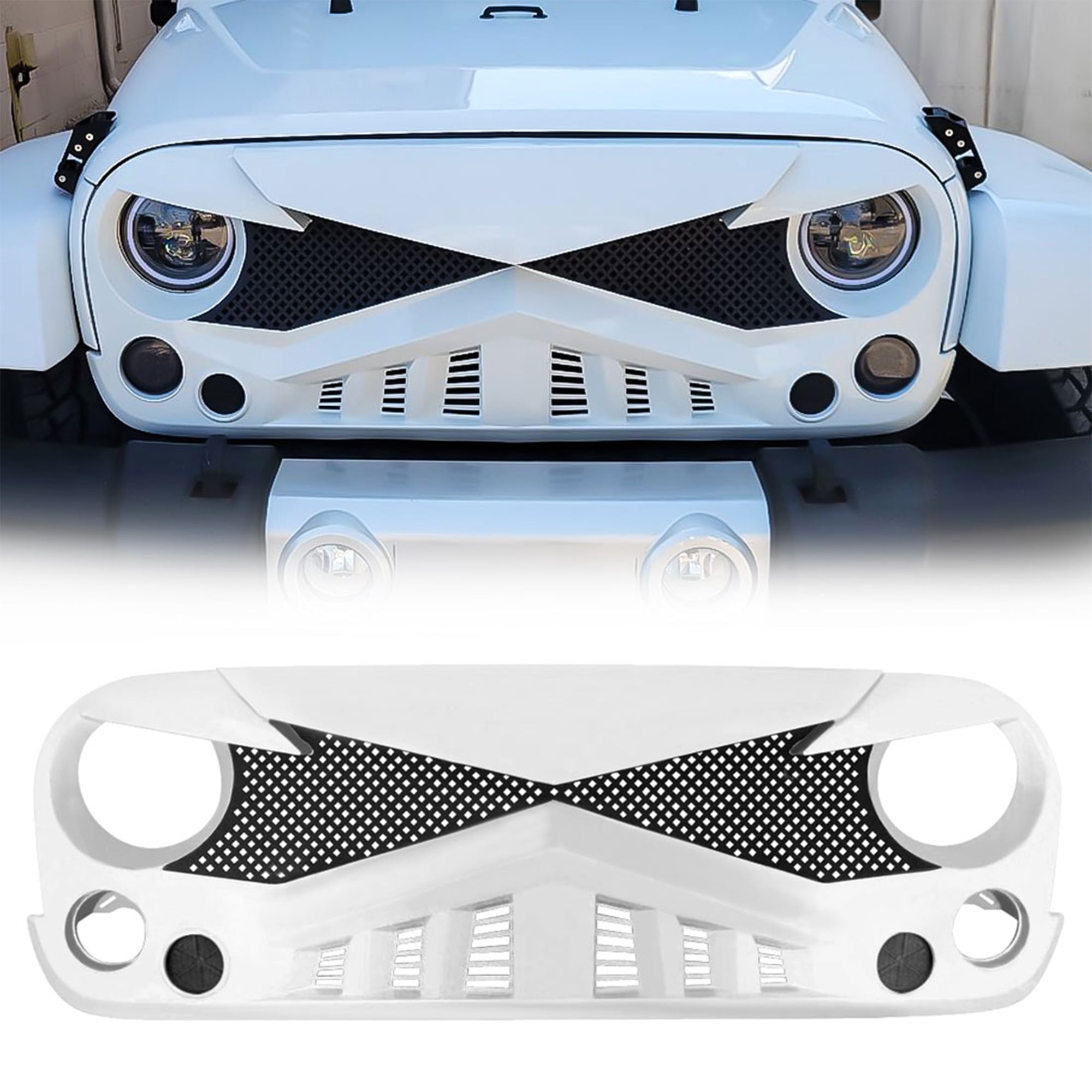 AMERICAN MODIFIED Grille avant Compatible avec Jeep Wrangler JK 2007-2018