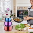 thumbnail image 4 of zanvin Gadgets de Cuisine Style Thaï Ensemble de Trois Casseroles de Cuisson de 3 avec Couvercle, Bassine de Repas de Fruits de Mer Polyvalente en Acier Inoxydable, 4 of 5