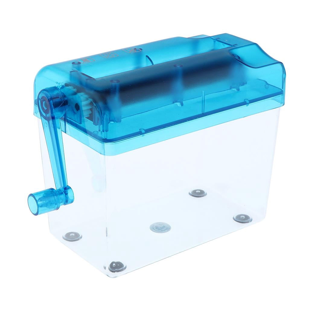 Portable Paper Shredder Mini Manual Hand Shredder A6 Paper Documents Cutting Machine Tools Home Desktop Stationery Blue