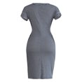 thumbnail image 5 of EGNMCR Robes d'Été Femmes Tendance 2024 Femmes Décontracté Col Rond Bretelles Manches Courtes Rayé Imprimé Robe Ample, 5 of 5