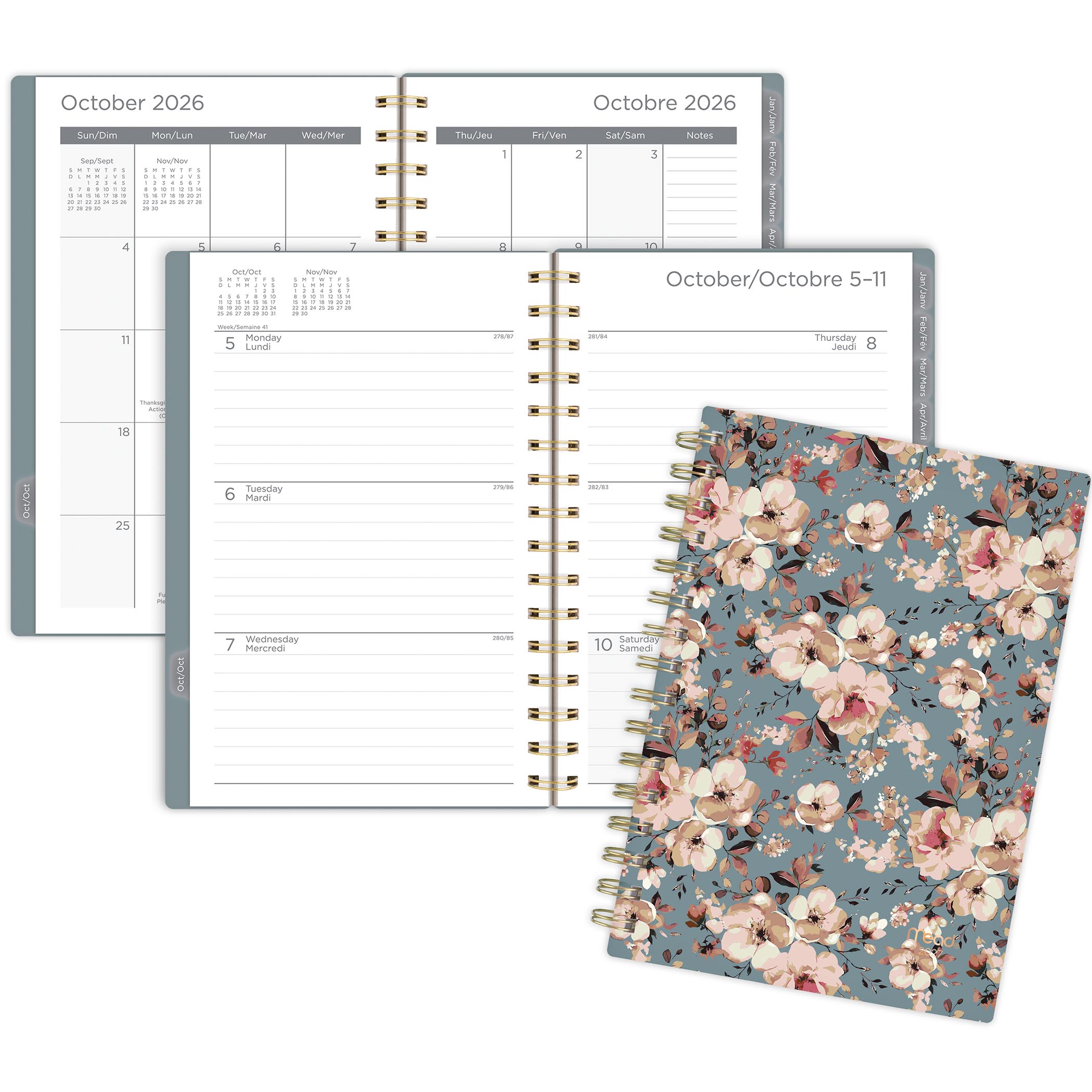 Agenda Mead® Jardin rose PT 2027