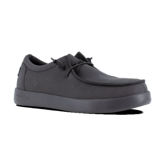 VOLCOM WORKWEAR Chaussure de Travail Décontractée pour Homme en Cuir Chill Inspirée du Skate à Embout Composite Antidérapante à Enfiler Noire - VM30810