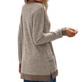 thumbnail image 4 of Pisexur Chandails en Molleton à Manches Longues pour Femmes Col Rond Décontracté T-Shirts Blouses Chandails en Molleton Tuniques avec Poche, 4 of 4