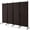 Brown, variant on Costway 4-Panel Folding Room Divider 6FT Rolling Privacy Screen with Lockable Wheels Black