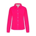 thumbnail image 5 of Besolor Button Down Shirts for Women Solid Color Long Sleeve Colared Tops Loose Office Blouses for Casual Work, 5 of 5