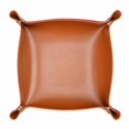 thumbnail image 1 of Key Storage Box Multi-purpose Snap Button Design Faux Leather Desktop Jewelry Cosmetic Plate Tray for Home, 1 of 10