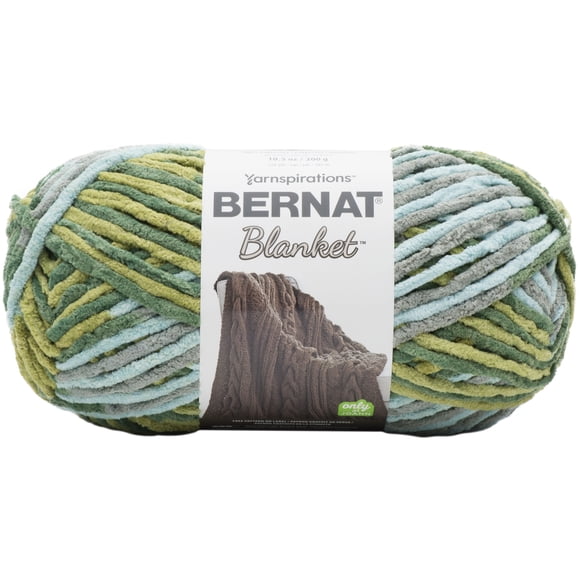 Bernat® Blanket™ #6 Super Bulky Polyester Yarn, Forest Sage 10.5oz/300g, 220 Yards