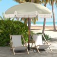 thumbnail image 2 of Outsunny 6.2' Ruffled Beach Umbrella with Carry Bag, Vent, Light Green, 2 of 10