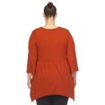 thumbnail image 3 of White Mark Tunique à Manches 3/4 pour Femmes, Taille Empire, Col en V, 3 of 6