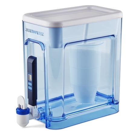 ZeroWater 22-Cup Ready-Read 5-Stage Water Filter Dispenser with Instant Read Out - 0 TDS for Improved Tap Water Taste - IAPMO Certified to Reduce Lead, Chromium, and PFOA