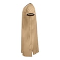thumbnail image 4 of Chemise de Nuit Texturée en Coton pour Hommes, Robe de Nuit à Manches Courtes, Longue Robe, Blouse à Col en V, Haut de Pyjama, Coupe Ample et Décontractée, Confort, Chemise de Nuit Décontractée avec Poches, 4 of 5
