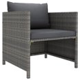 thumbnail image 5 of vidaXL 7 Piece Garden Lounge Set with Cushions Poly Rattan Grey, 5 of 5