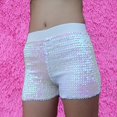thumbnail image 5 of Women Sequins Shorts Disco Hot Pants Shiny Glitter Jazz Mini Short Stretch Dance, 5 of 5