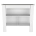 thumbnail image 1 of TUHOME Cala Kitchen Island  Engineered Wood Kitchen Islands in White, 1 of 8