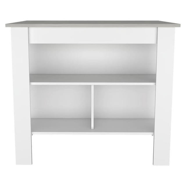 TUHOME Cala Kitchen Island Engineered Wood Kitchen Islands in White