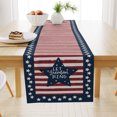 thumbnail image 2 of Qocolhg Décorations du 4 Juillet - Chemin de Table Patriotique pour la Journée, Rayures Rouges Blanches Bleues et Étoiles, Chemin de Table Motif Thème Américain, Chemin de Table, Décoration de Cuisine du 4 Juillet pour la Fête de l'Indépendance, 2 of 7