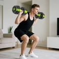 thumbnail image 2 of Soozier 6-in-1 Adjustable Dumbbell Set, 55lbs Free Weights Set, Green, 2 of 10
