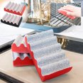 thumbnail image 1 of EGNMCR Kitchen Utensils Set, Cooking Utensils Set, Mesh Baking Tray Grill Sponge Rub Barbecue Net Rust Removal Sponge Cleaning Brush Double Sided Wavy Gaps Cleaning Brush Sponge Sponge, 1 of 9