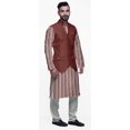 thumbnail image 2 of Atasi Cotton Mens Kurta Pajama With Jacket Indian Mandarin Ethnic Wear Set, 2 of 5