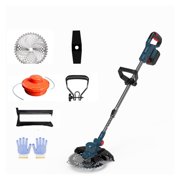 Brushless Electric Lawn Mower Grass Trimmer Cordless Lawn Trimmer With 2 Lithium Batteries Adjustable Handheld Line Reel ,Easy to Use