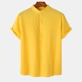 thumbnail image 2 of Birdeem Chemise Décontractée Homme à Manches Courtes avec Boutons, Col Montant, pour la Plage, 2 of 9