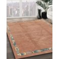 thumbnail image 2 of Ahgly Company Tapis d'Intérieur Carrés Abstraits Orange Tapis de Zone Abstraits, 3 Pieds Carré, 2 of 6