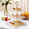 thumbnail image 4 of shyuyusa Square Three Layer Fruit Plate, Multi Layer Food Display Tray, Household Living Room Tea Table Snack Storage Holder, 4 of 6