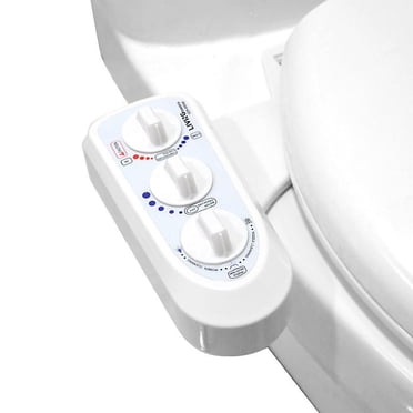Bidet de Toilette pour Eau Chaude et Froide, Buse Double Autonettoyante Non Électrique, Pression et Température d'Eau Réglables