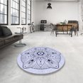 thumbnail image 4 of Ahgly Company Tapis d'Intérieur Lavable en Machine Carré Lavande Bleu, 5 Pieds Carré, 4 of 7