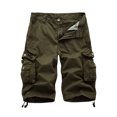 thumbnail image 1 of fastboy Cargo Shorts Pantalons Décontractés Homme Tenue Résistance à l'Usure Extérieur Intérieur Commodité Costume de Travail à la Mode Vert 32, 1 of 6