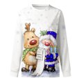 thumbnail image 5 of Chandail à Capuche de Noël pour Femmes Manches Longues Décontracté Impression de Noël Col Rond Chandail Tunique Automne en Liquidation, 5 of 5