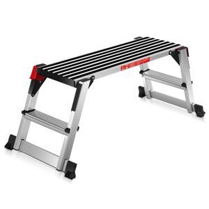 Goplus 330lbs Tabouret en aluminium Step pliant Banc plate-forme de travail Non-dérapant Drywall Ladder