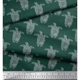 thumbnail image 3 of Soimoi Moss Georgette Fabric Turtle Block Fabric Prints by Yard 42 Inch Wide, 3 of 3