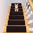 thumbnail image 4 of Tapis Antidérapant pour Marches D'Escalier - Tapis de Marches Auto-Adhésifs, pour Intérieur et Extérieur, en Polyester, Réutilisables, Café, JKODE, 4 of 8