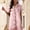 M-Pink, variant on 2025 Women Long Sleeve Print Long Cotton Nightshirts for Women Shoulder Drop Oversize Casual Ladies Cotton Nightgowns Long Sleepwear