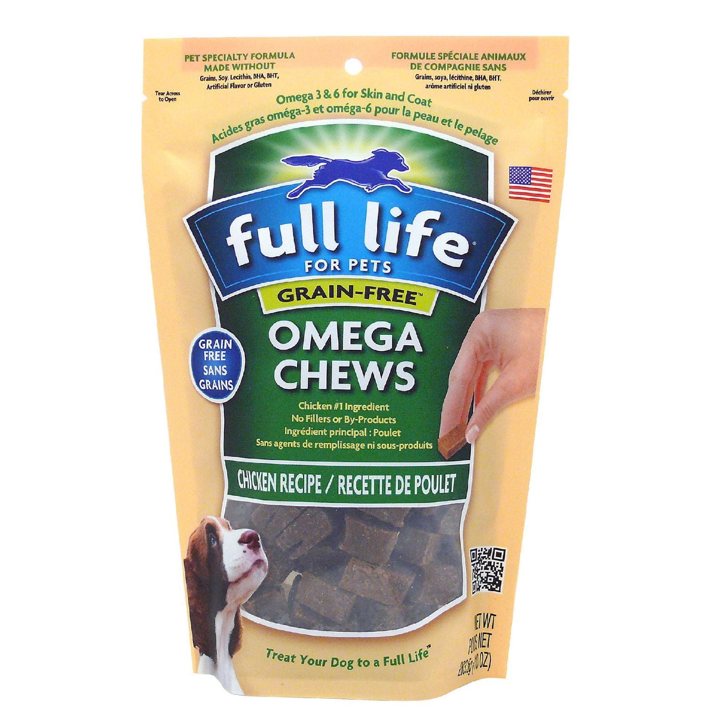 Recette de poulet pour chiens sans grains Omega Chews de Full Life for Pets