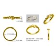 thumbnail image 3 of 925 Sterling Silver Rose Vermeil Petite Leaves Statement Wedding Women Band Rings, 3 of 4