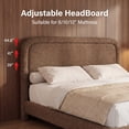 thumbnail image 3 of Hcore Boucle Bed Frame Queen Size,Modern Coffee Bed Frame with Adjustable Headboard, Soft Rounded Corners,No Box Spring Required,Easy Assembly, 3 of 6