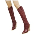 thumbnail image 3 of Babysbule Boots for Women Cearance Women's Wedges Pointed Toe Comfortable Embroidered Rodeo Cowboy Boots, 3 of 6