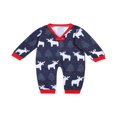 thumbnail image 3 of Ensemble de Pyjamas de Noël pour la Famille, Imprimé Cartoon Elk, Haut à Manches Longues à Col Ras du Cou + Pantalon Long Élastique, 3 of 8