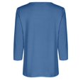 thumbnail image 5 of Yuyuzo Womens 3/4 Sleeve Tops Basic Button Crew Neck Solid Color Loose Fitted Tunics Tee Blouses, 5 of 5