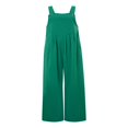 thumbnail image 2 of Wide Leg Overalls for Women Sleeveless Jumpsuits Suspender Overalls with Pockets, 2 of 5