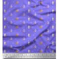 thumbnail image 1 of Soimoi Purple polyester Crepe Fabric Tree Christmas Print Sewing Fabric Yard 42 Inch Wide, 1 of 3